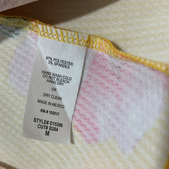 Soprano Yellow Floral Fit & Flare Skater Halter Dress Summer Spring Medium - Picture 7 of 7